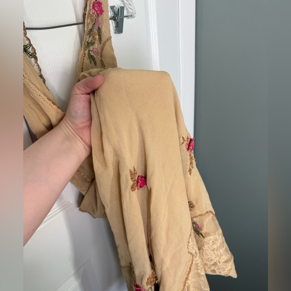 Free People Meet Again Midi Dress in Beige L - Picture 8 of 13